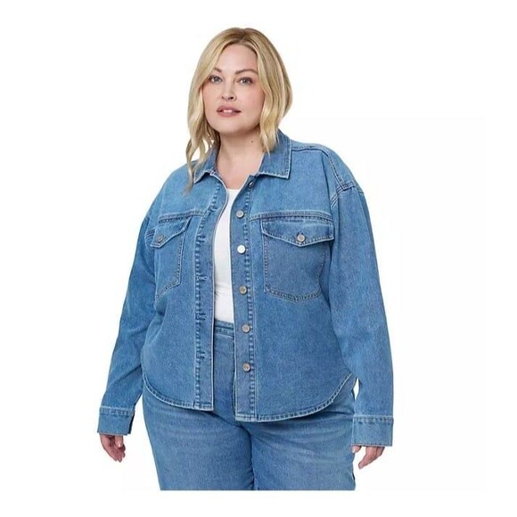 Edited by Remi Bader Women's Denim Top Authentic Light Jean Jacket Large NWT - Picture 4 of 12